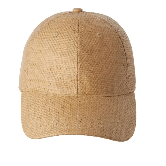 New Wyeth Woven Straw Adjustable Natural Baseball Cap Hat One Size NWT main image 6
